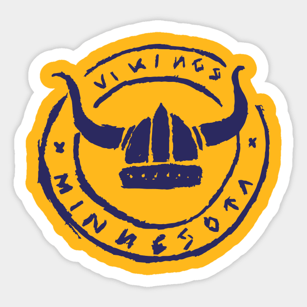 Minnesota Vikiiings 10 Sticker by Very Simple Graph